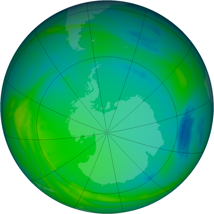 Ozone Map 1998-07-15